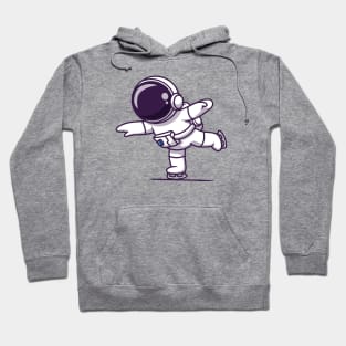 Cute Astronaut Playing Ice Skating Hoodie